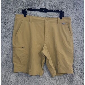 Eastern Mountain Sports Mens Khaki Cargo Shorts Size 36 Outdoor Utility Pockets